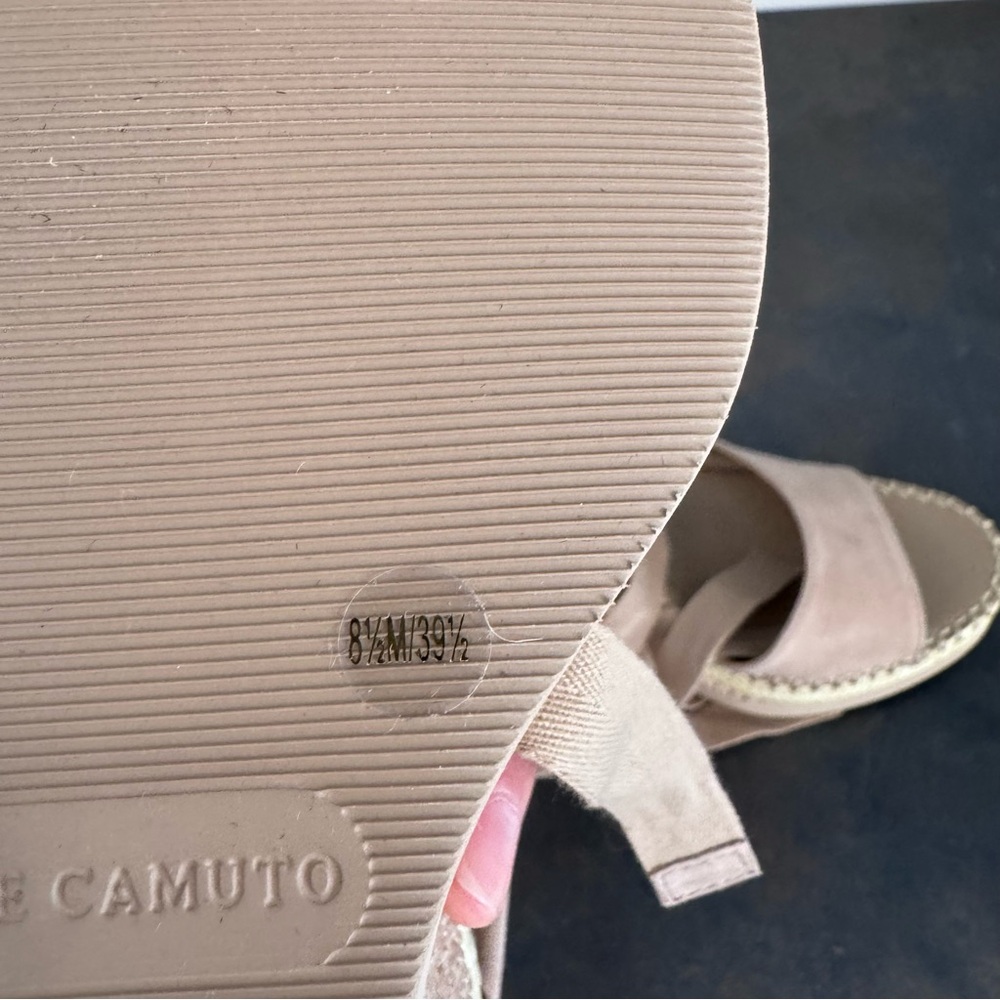 Vince Camuto Women's Taupe Espadrille Wedges - Picture 10 of 13